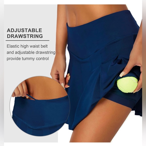 NORTHHILL Women's Active Skirts with Pockets Workout Tennis Running skirt blue - Picture 5 of 6